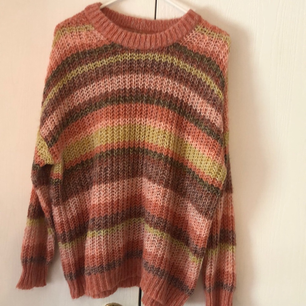 Women’s Fall Warm Multi Colored Striped American … - image 3